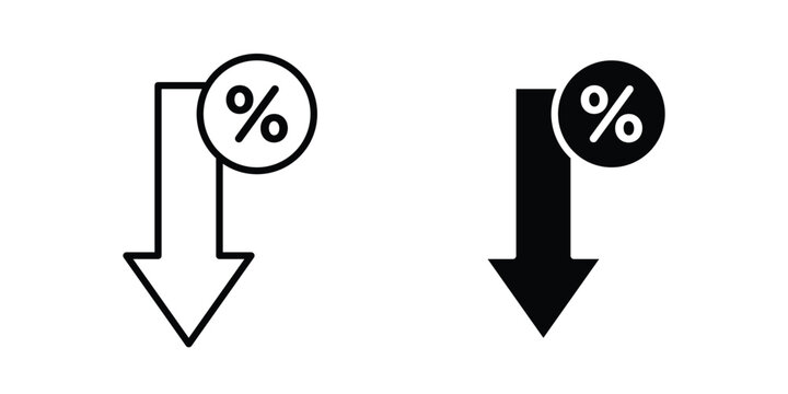 Percent down icon
