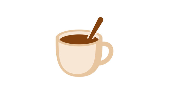 A cup of hot brown coffee.