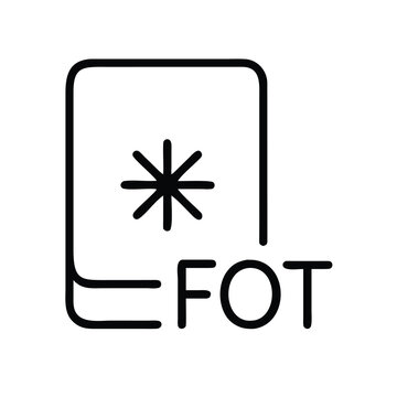 Minimalist fot logo with star symbol in smartphone frame