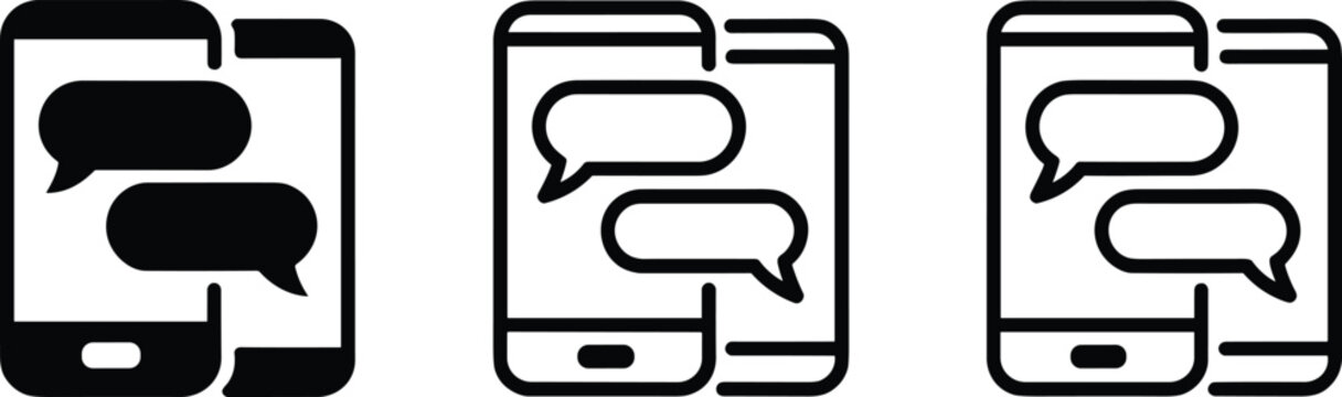 Mobile Messaging Chat Icons Collection