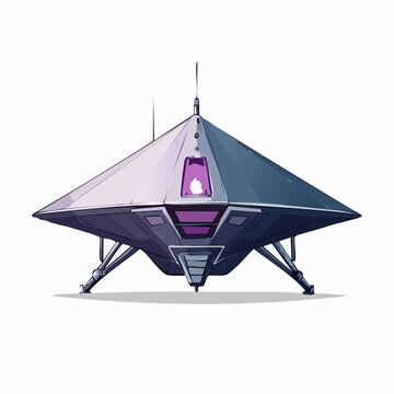 Futuristic Unidentified Flying Object with a Modern Design and Advanced Technology