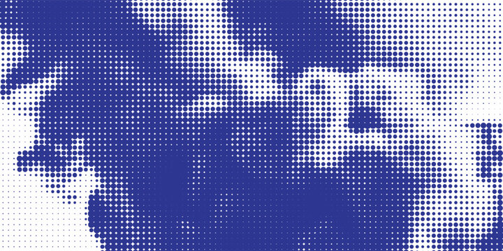 Abstract halftone gray dots gradient on white background, Curved twisted slanting design or waved lines pattern, Templates for business cards, brochures, posters, covers.