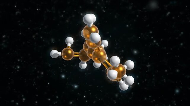 3D Molecular Model Animation: Antibody Protein Structure Rotation