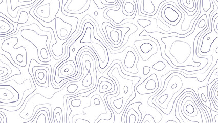 Obraz premium Seamless Topographic Map Pattern Background with Contour Lines