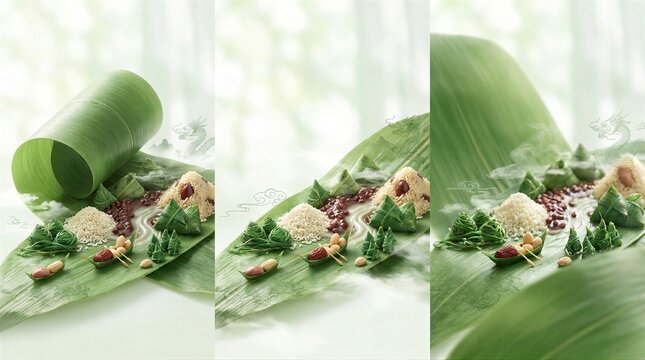 Dragon Boat Festival Zongzi Triptych
