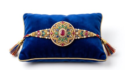 Naklejka premium Traditional Jeweled Rakhi Bracelet for Raksha Bandhan Festival