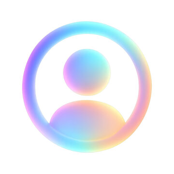 PNG Colorful gradient user icon