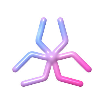Abstract Neon Geometric Star Shape with Glowing Gradient Futuristic Design