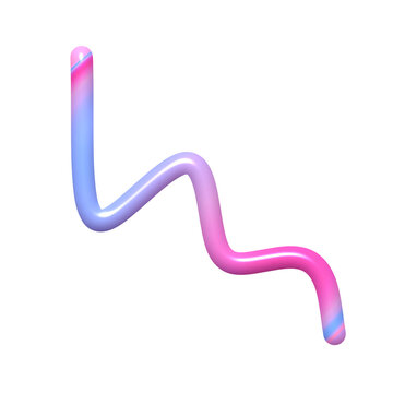 Abstract Neon Gradient Wavy Line with Futuristic Glow