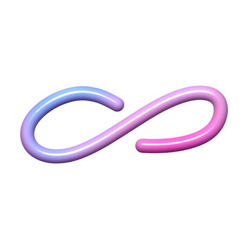 Abstract Neon Gradient Infinity Loop with Futuristic Glow