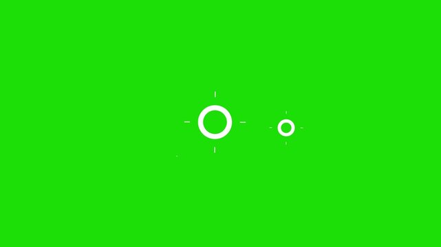 Circle Bursts And Sparks line animation. Circle blast effect Shiny vector, click effect animation on green screen background. Firework Animation blast circle pop up loop animation, fireworks.