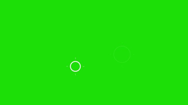Circle Bursts And Sparks line animation. Circle blast effect Shiny vector, click effect animation on green screen background. Firework Animation blast circle pop up loop animation, 4K fireworks.