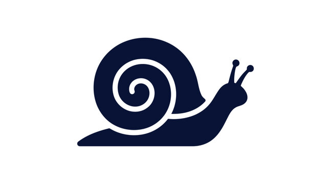 Snail silhouette icon for slow food and nature design