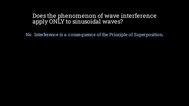 Does wave interference only apply to sinusoidal waves