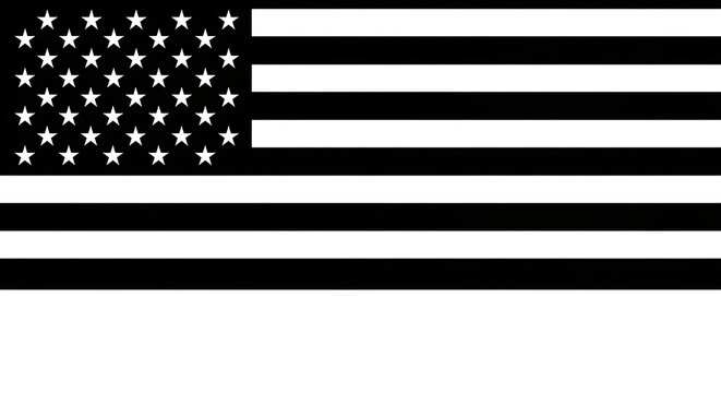 American flag design with 50 stars and horizontal stripes