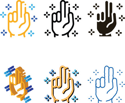 concepts baptizes and sanctifies hand icon vector. baptizes and sanctifies hand sign. color symbol