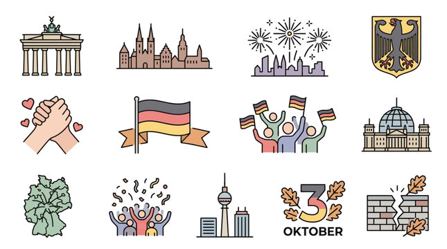 German Cultural Icons Celebrating Unity on October 3rd