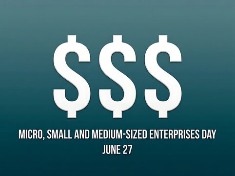 Celebrate micro small and mediumsized enterprises day with dollar signs graphic design concept