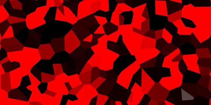 Abstract Red and Black Geometric Polygon Background with Modern Digital Camouflage Pattern