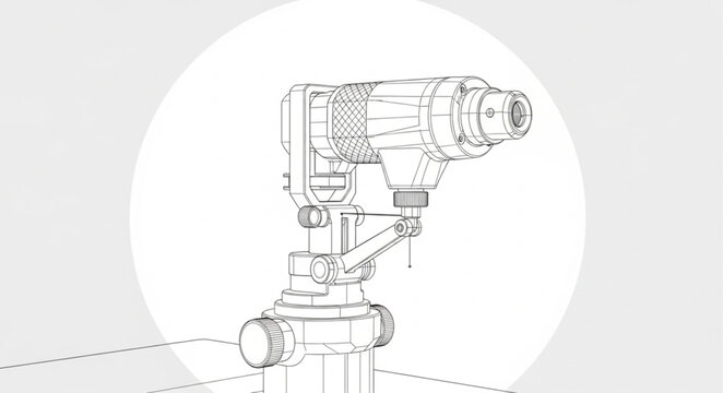 The telescope is observing the night sky from a science laboratory.