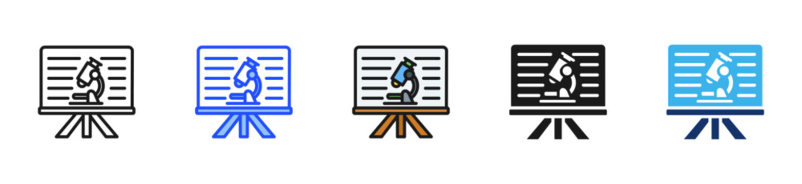Science Fair Icon Collection With Multiple Styles