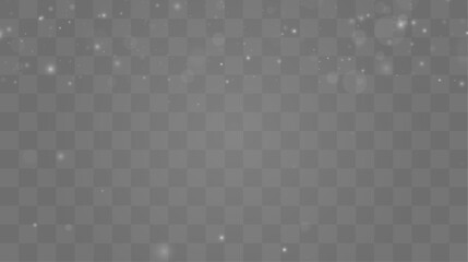 White dust drifts smoothly through bright abstract light with delicate shimmer. Tiny sparkling particles create a clean luxury atmosphere. Decorative white dust vector. © Hohstock