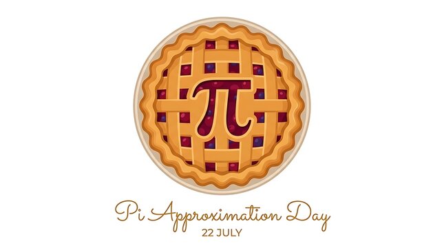 Pi approximation day celebration with lattice crust pie