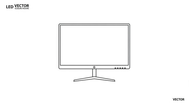 Modern LED computer monitor display screen.
