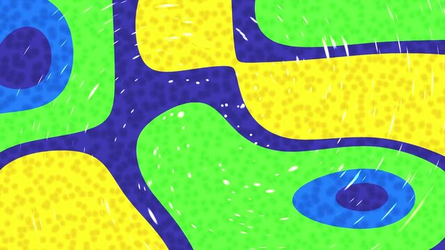 Abstract background featuring vibrant colorful organic shapes and textured patterns in blue green and yellow.