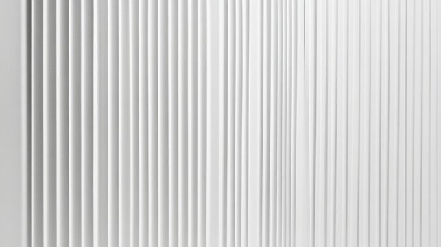 Abstract white fluted paper texture with vertical lines