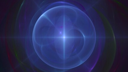 Fototapeta premium Illustration created as a 3D render without generative AI, abstract geometric particle vortex background with energy swirls