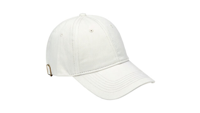 Clean white blank baseball cap template isolated on dark professional background
