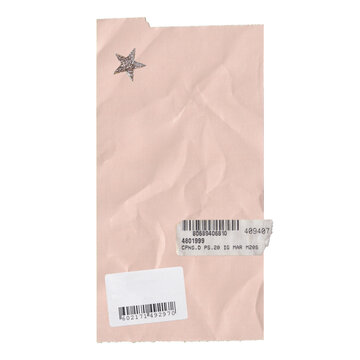 Beige Memo Paper Collage with Barcode Stickers