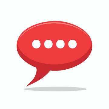 Red speech bubble with ellipsis