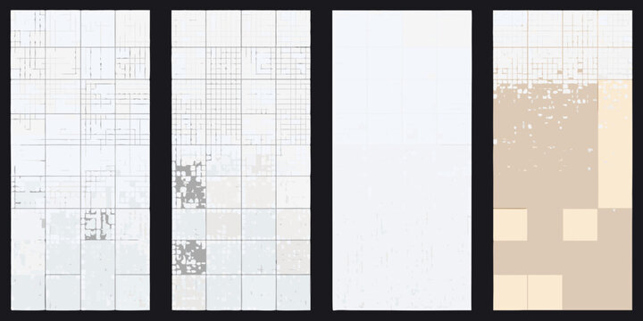 Graph paper backgrounds six variations with white and beige tones