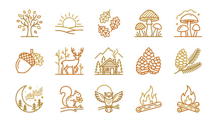 Nature-themed illustrations of trees, animals, and landscapes © Vita