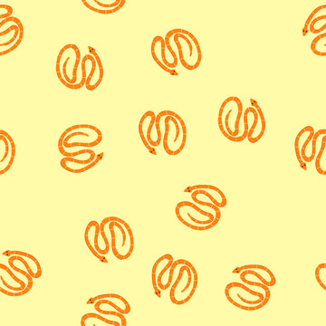 pattern reptile snake oriental cartoon. danger exotic, charm hiss, coil stealth reptile snake oriental sign. seamless vector illustration