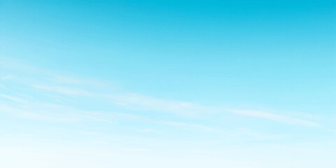 Fototapeta premium Beautiful bright blue sky with fluffy white clouds on a sunny summer day nature background