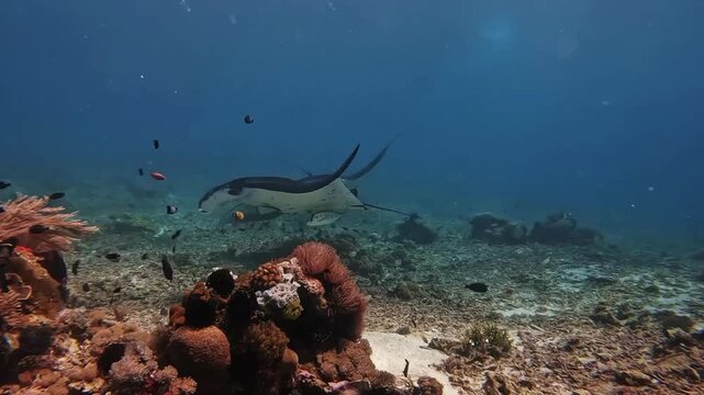 school of fish beach Sumbawa NTB Indonesia 