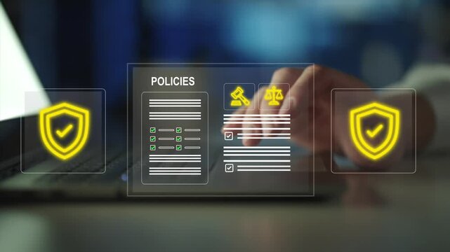 Compliance law, Regulation policy. Modern governance, legal standards, policy management ensuring transparency, safety, structured organizational control. corporate rules with documents