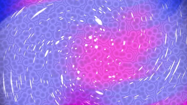 Abstract digital background with swirling purple and pink organic cell patterns and light streaks.