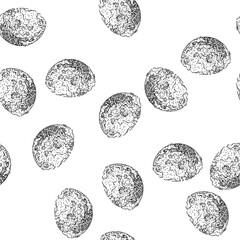 seamless pattern craters moon hand drawn. phases orbit, tides surface, exploration landing craters moon black sketch illustration © PikePicture