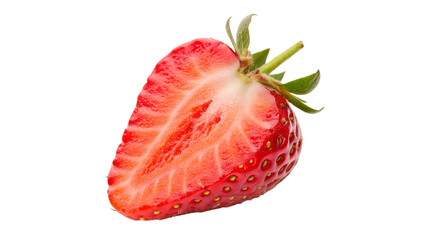 Single fresh ripe red strawberry berry fruit on a transparent background © Lobov