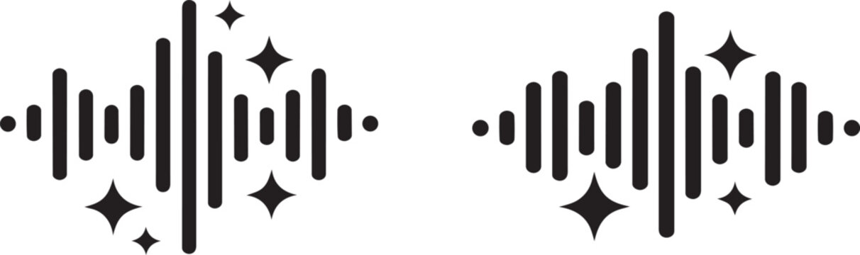 AI Voice Icon. Artificial intelligence generate symbol
