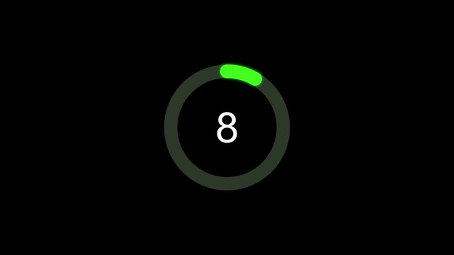 Numerical Counting Animation from 0 to 100 &ndash; Digital Number Counter on Transparent Background