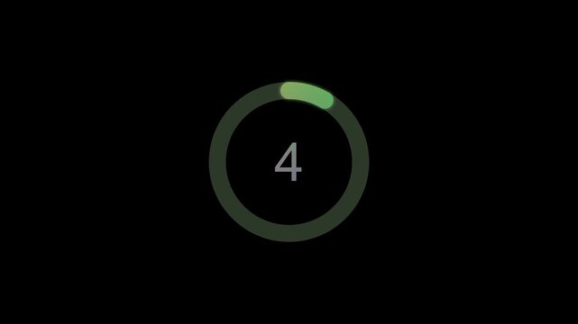 One Minute Countdown Animation &ndash; Numeric Count Down Display