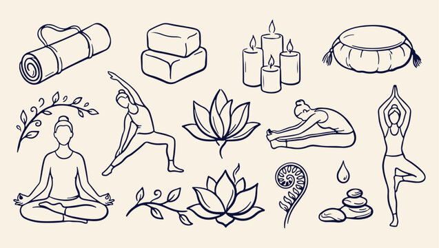 lotus meditation zen wellness pattern, peaceful spiritual zen lifestyle background, relaxing yoga meditation tool illustration, mindful wellness zen habit print, serene lotus meditation concept art, z