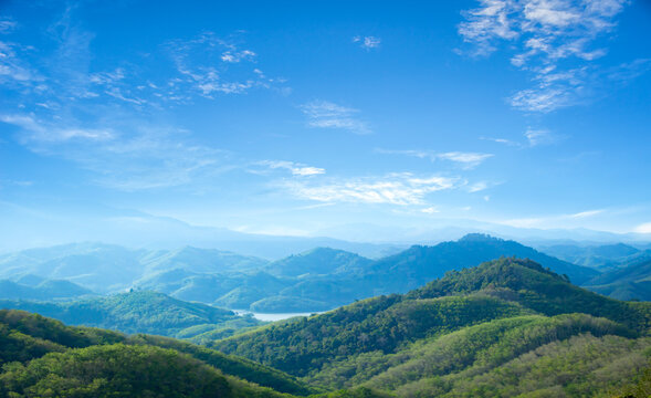 mountain and blue sky at Chiang Mai, Thailand