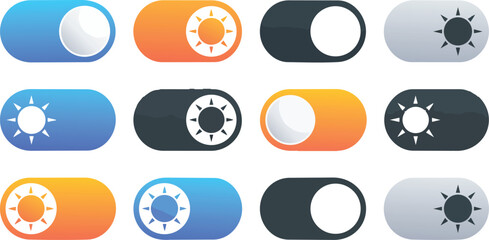 Obraz premium day night switch toggle - dark mode, light mode switch button.