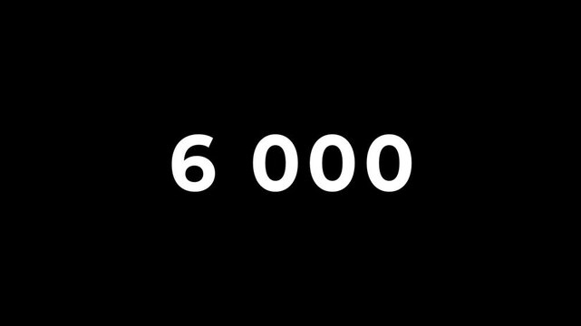 Digit counter from 0 to 6000	
